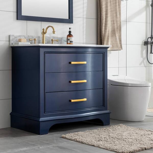 36 inch blue bathroom vanity discount