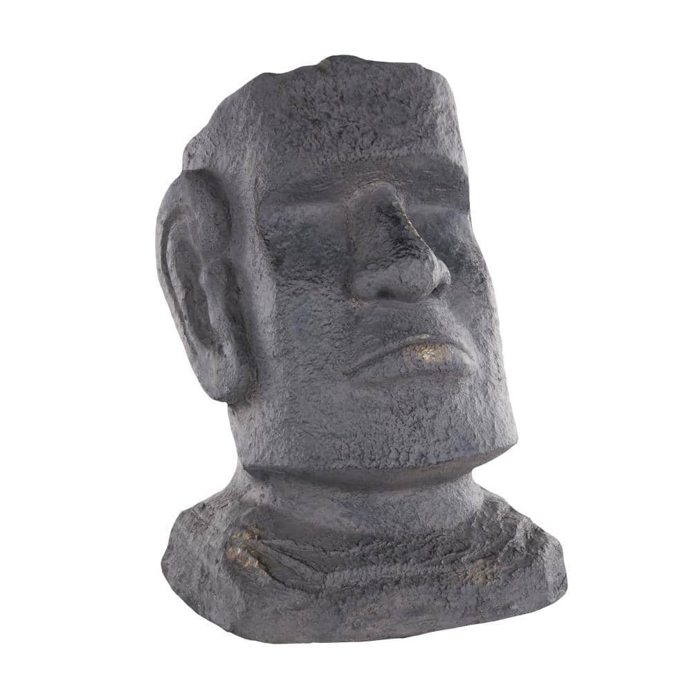 16 x 11 x 13 in. Black Magnesium Oxide Textured Easter Island Head Ceramic Decorative Pot price history on PriceWatchPro