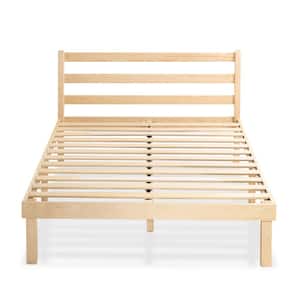 Robin 76 in. W Natural Wood King Platform Bed Frame with Headboard