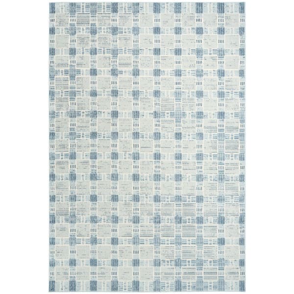 Nourison Nordic Blue 5 ft. x 7 ft. Geometric Contemporary Area Rug