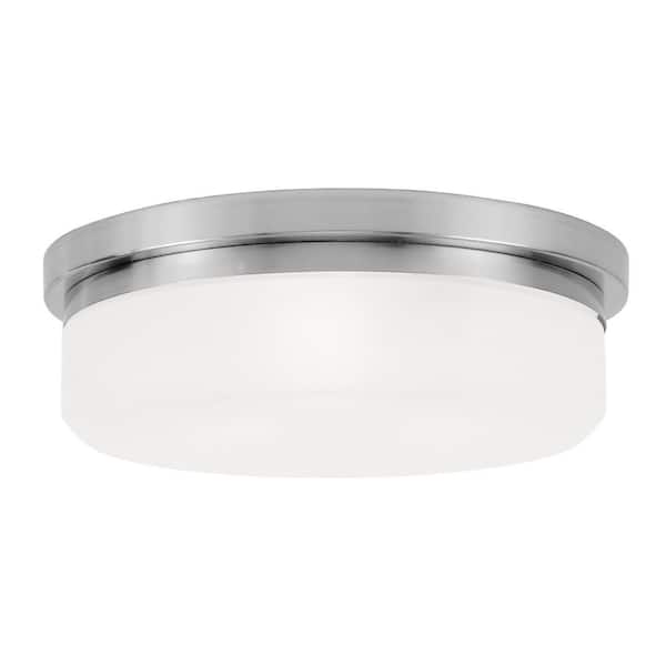 AVIANCE LIGHTING Barwick 3 Light Brushed Nickel Flush Mount or Wall Mount