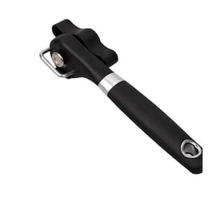 Handheld Safe Cut Can Opener Food Grade Stainless Steel for Kitchen in Black