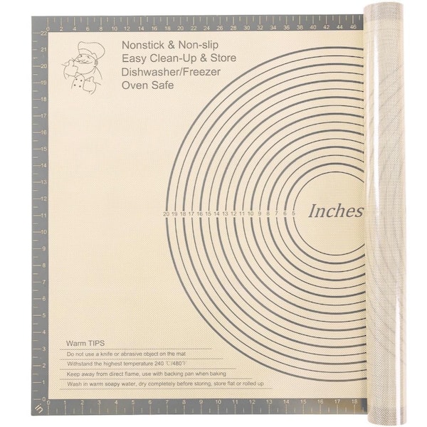 36 x 24 in. Extra Large Silicone Pastry Mat with Measurement Markings and Non-Slip Backing for Dough Rolling
