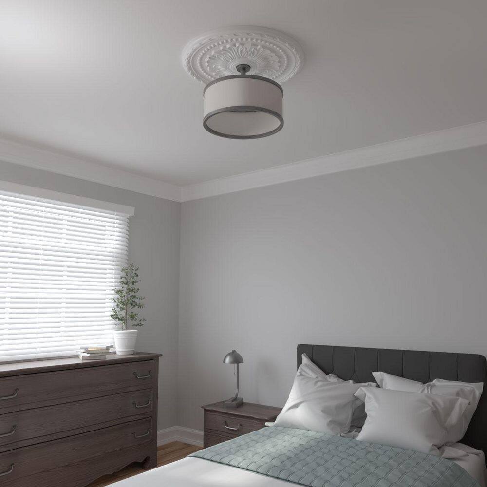 Palmetto 31.5" White Polyurethane Ceiling Medallion