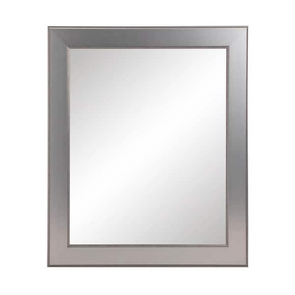 BrandtWorks Medium Rectangle Silver Modern Mirror (38 in. H x 32 in. W)