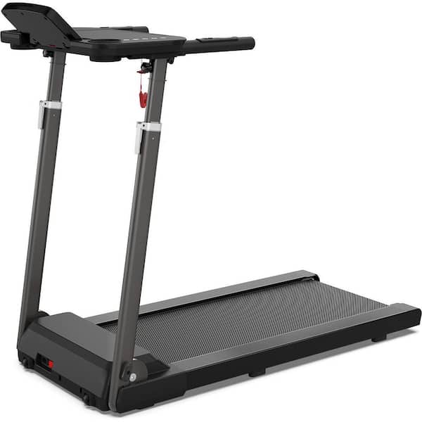 3 HP Black Metal Foldable Electric Treadmill with Safety Key, LED Display and Inclines