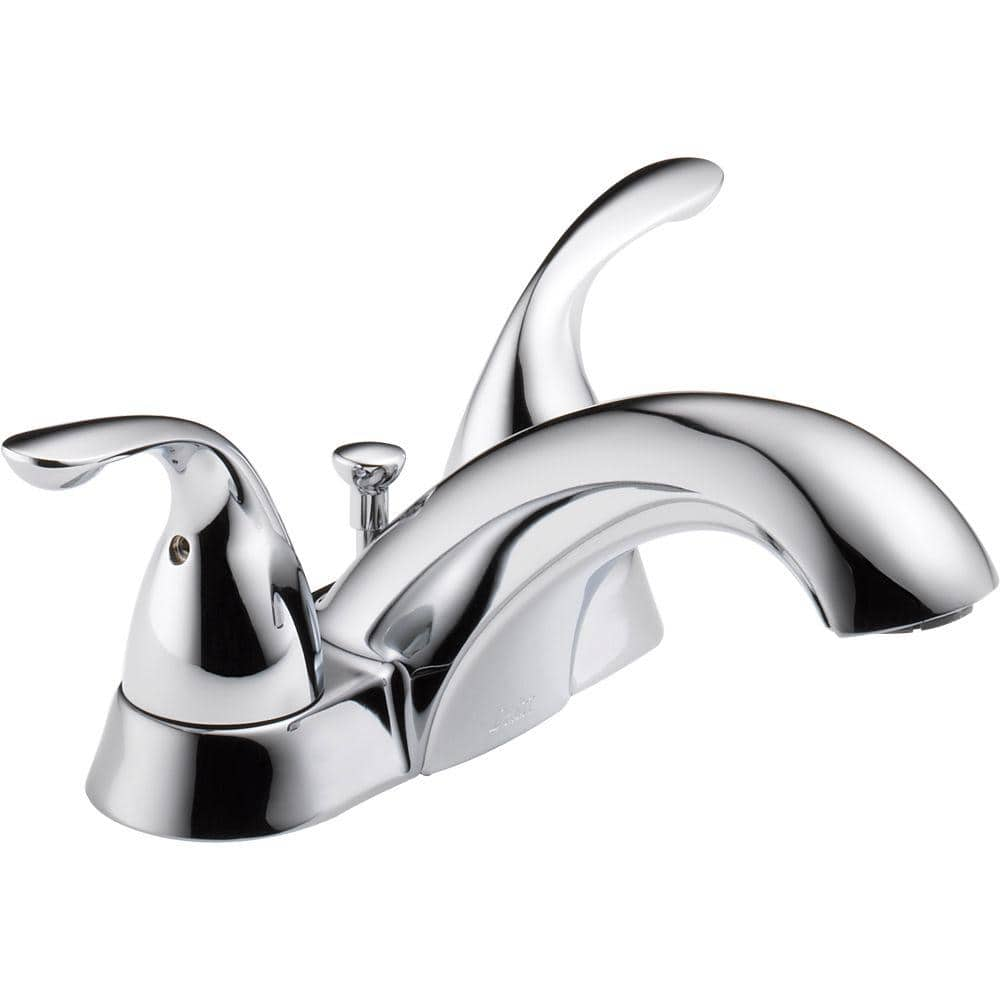 Delta Classic 4 in. Centerset 2-Handle Bathroom Faucet with Metal Drain  Assembly in Chrome 2523LF-MPU - The Home Depot