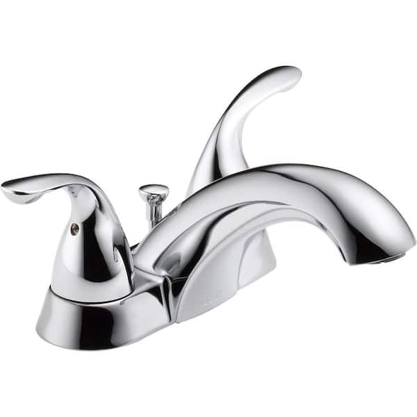 Delta Classic 4 in. Centerset 2-Handle Bathroom Faucet with Metal Drain Assembly in Chrome
