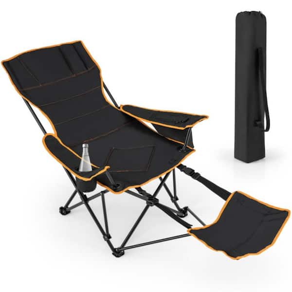 Kadehome Metal Folding Beach Chair Footrest and Carry Bag