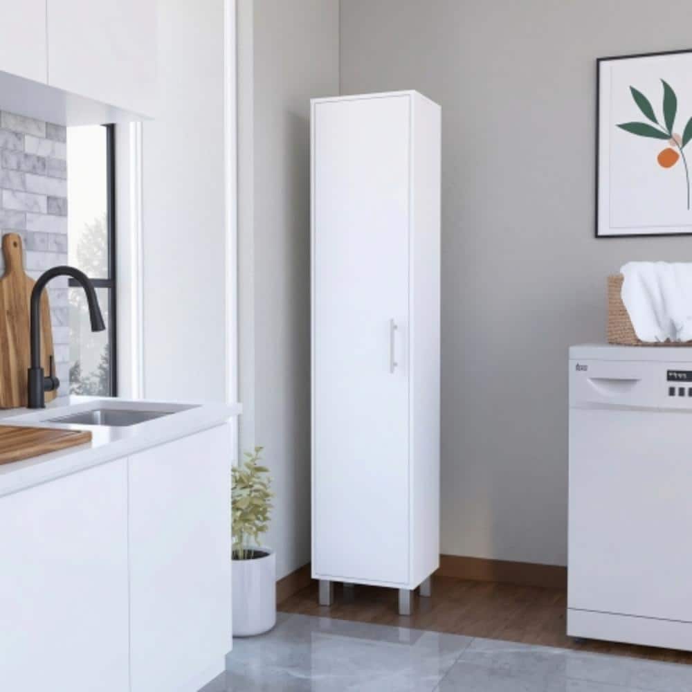 White 1-Door Storage Cabinet, 5 Shelves, Garage & Home Organizer price history on PriceWatchPro