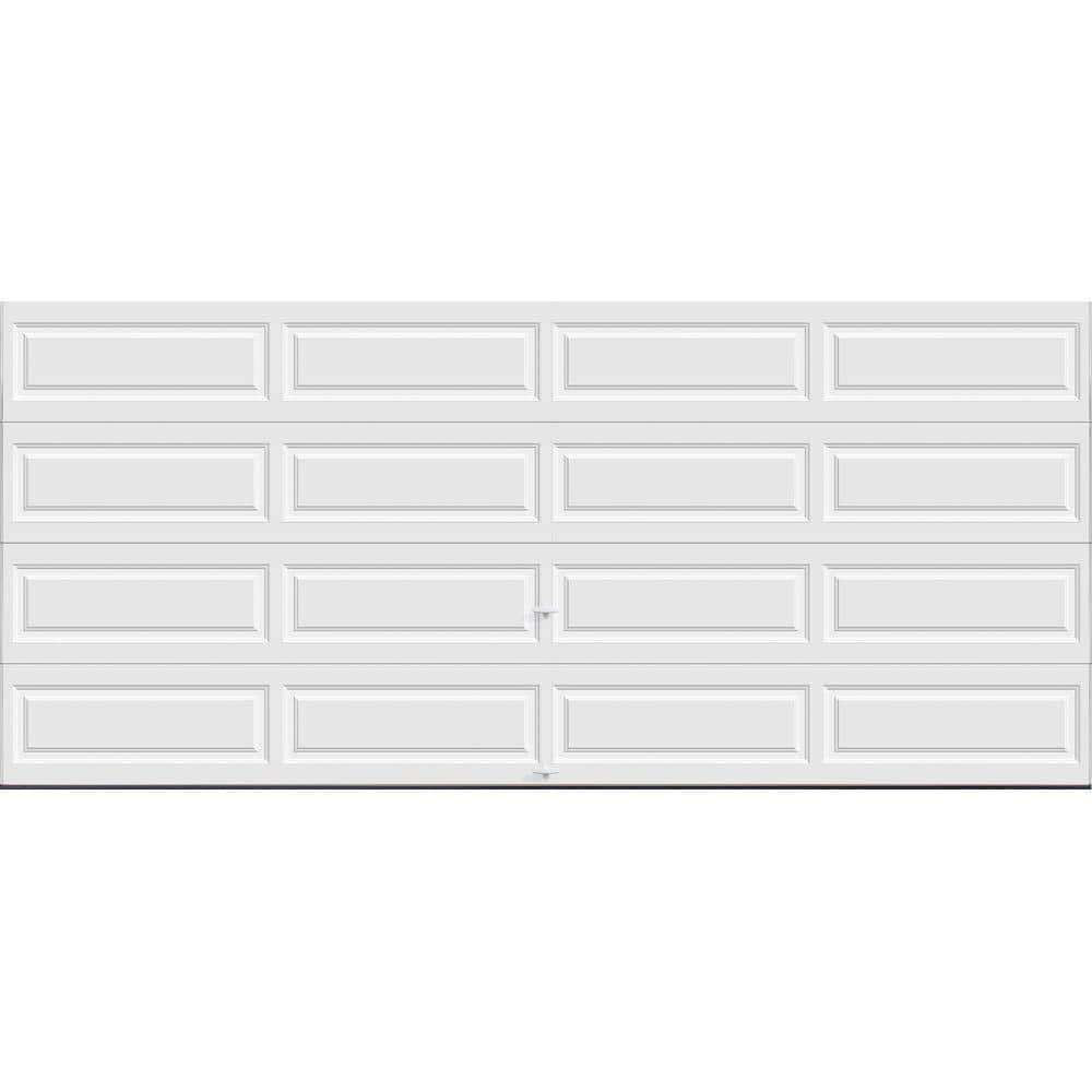 Classic Steel Long Panel 16 ft x 7 ft Insulated 12.9 R-Value  White Garage 