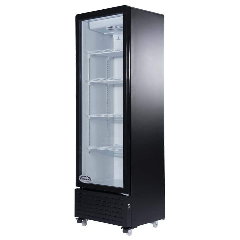 Black 23" Glass Door Commercial Display Refrigerator Cooler, 10 cu. ft.