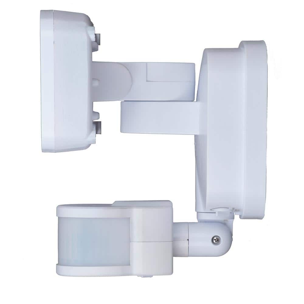 White Dual Head LED Outdoor Security Flood Light with Motion Sensor