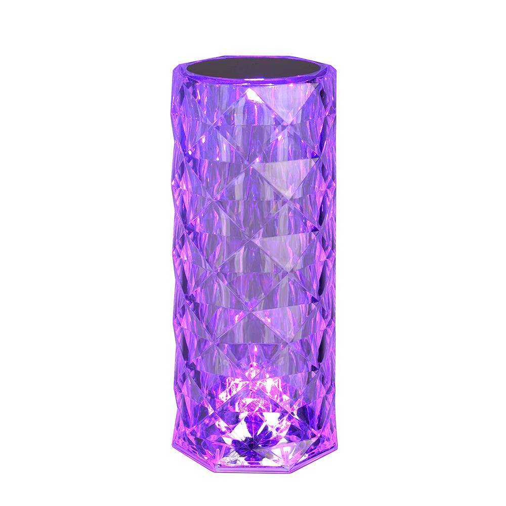 Clear Acrylic Cordless RGB Color-Changing Table Lamp