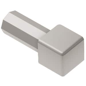Quadec Satin Nickel Anodized Aluminum 3/8 in. x 1 in. Metal Inside/Outside Corner