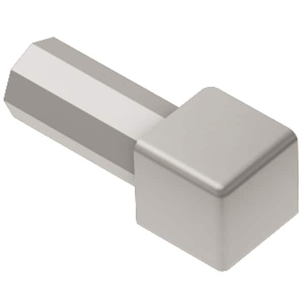 Schluter Quadec Satin Nickel Anodized Aluminum 3/8 in. x 1 in. Metal Inside/Outside Corner