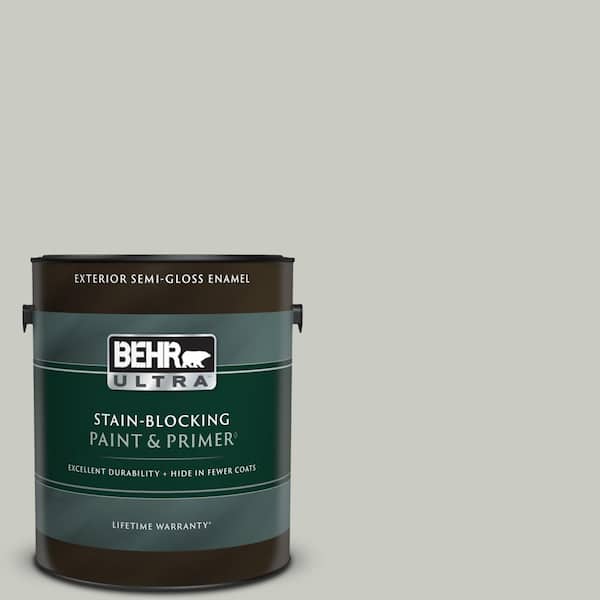 BEHR ULTRA 1 gal. #N380-2 Heath Gray Semi-Gloss Enamel Exterior Paint & Primer