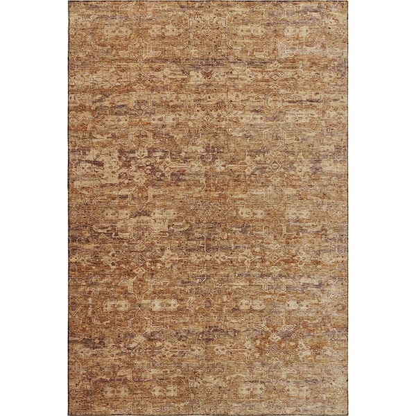 Mayfield Premium Machine Washable Abstract AMF2324 Paprika 10 ft. x 14 ft. Area Rug