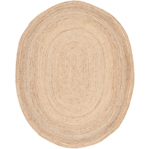 Cape Cod Natural 8 ft. x 10 ft. Oval Solid Area Rug