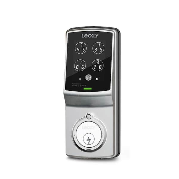 Secure Venetian Bronze Single-Cylinder Smart Alarmed Lock Deadbolt with Keypad, Bluetooth and Discrete PIN Code Input