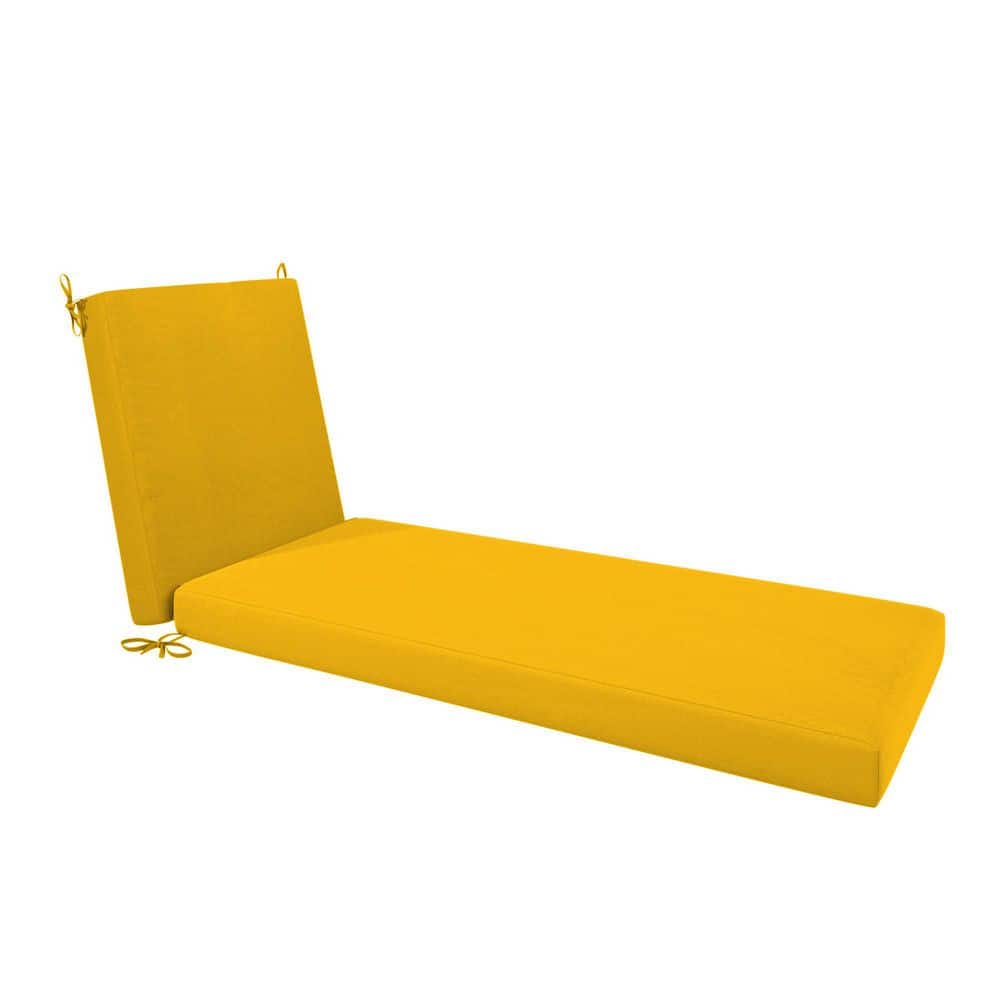 Chaise Lounge Cushion with Solstice Olefin Fabric and Dual-Layer Foam Core, 24 in. x 78 in. Lemon price history on PriceWatchPro