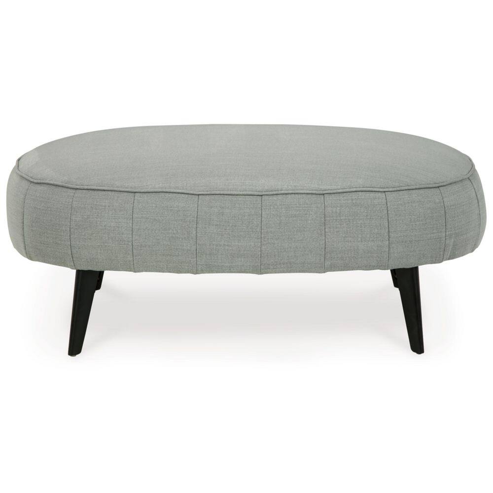Hollyann 41" Gray Chenille Oversized Accent Ottoman