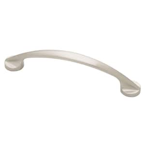 Disk 3-3/4 in. (96mm) Center-to-Center Satin Nickel Bow Drawer Pull