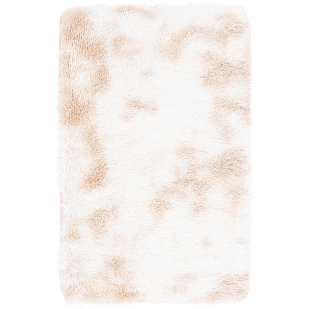 Rainbow Shag 2 ft. x 4 ft. Light Beige Abstract Solid Area Rug price history on PriceWatchPro