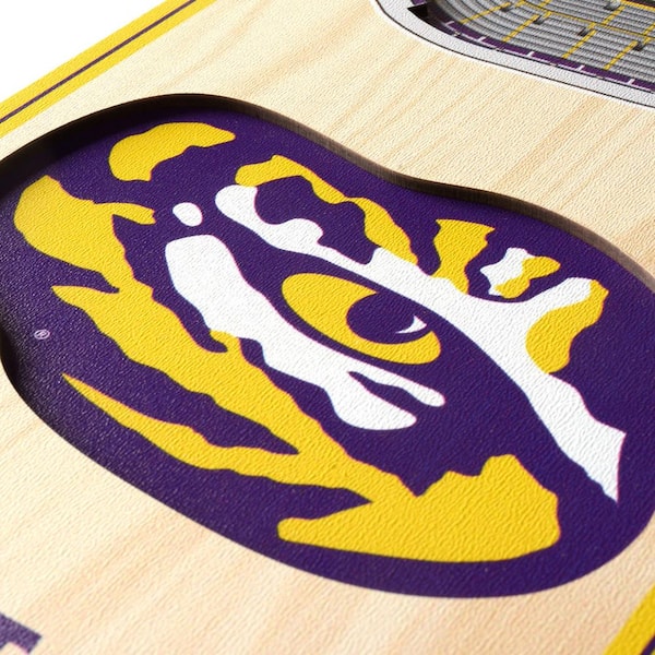 NCAA LSU Tigers 6 in. x 19 in. 3D Stadium Banner-Tiger Stadium