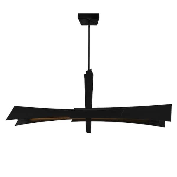 CWI Lighting Solara 1-Light Integrated LED Black Chandelier