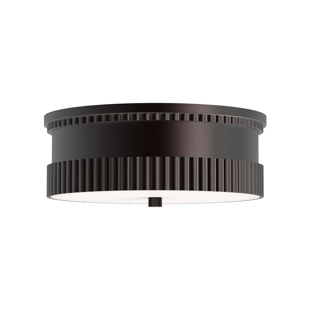 Rue 14" Warm Bronze Flush Mount Ceiling Light