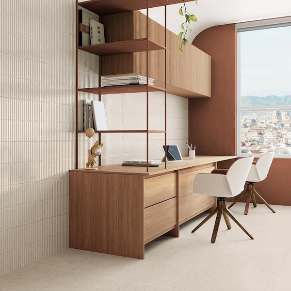 Spanish Zenstone Porcelain 24 in. x 24 in. x 9.5mm Floor and Wall Tile Case - Almond (3 PCS, 12 Sq. Ft.)