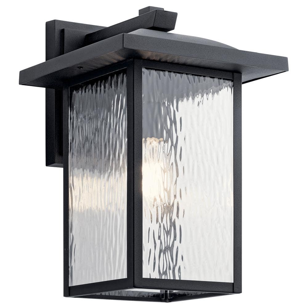 Capanna 16 in. 1-Light Textured Black Outdoor Hardwired Wall Lantern Sconce with No Bulbs Included (1-Pack) price history on PriceWatchPro
