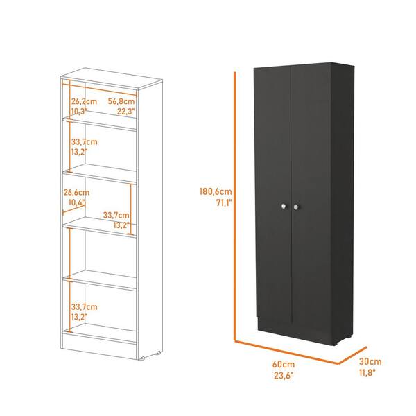  Rubbermaid Freestanding Storage Cabinet, Five Shelf