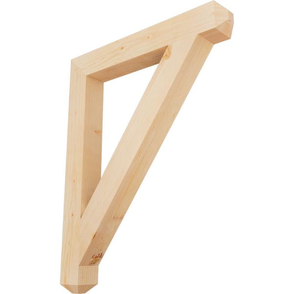 Ekena Millwork 3.5 in. x 38 in. x 30 in. Douglas Fir Traditional Craftsman Smooth Bracket