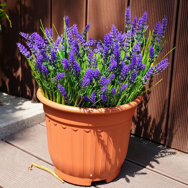 Afoxsos 2 in. Purple Indoor/Outdoor UV Resistant Artificial