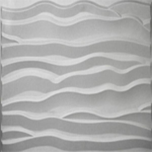 threeDwall 32.4 in. x 21.6 in. x 1 in. Off-White Plant Fiber Glue-On Wainscot Wall Panel (6-Pack)