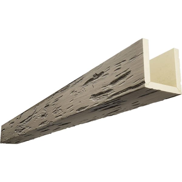 Ekena Millwork Endurathane 6 in. H x 4 in. W x 12 ft. L Pecky Cypress Almond Faux Wood Beam
