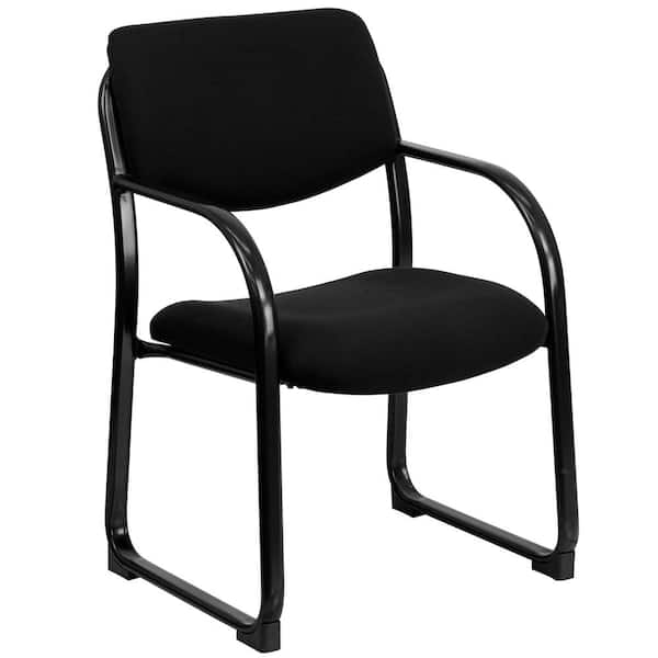 Flash Furniture Black Fabric Executive Side Chair with Sled Base
