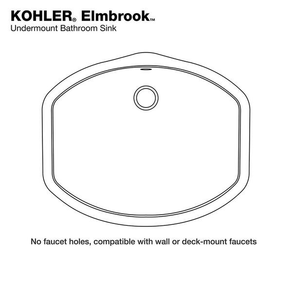KOHLER Elmbrook Undermount Bathroom Sink in White KOHLER Elmbrook Undermount Bathroom Sink in White