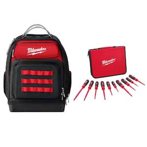 15 in. Ultimate Jobsite Backpack with 1000-Volt Insulated Screwdriver Set and Case (12-Piece)
