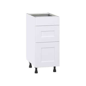 Wallace Painted Warm White Shaker Assembled Base Kitchen Cabinet with 3 Drawer (15 in. W x 34.5 in. H x 24 in. D)