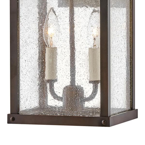 HINKLEY - Beacon Hill 2-Light Blackened Copper Hardwired Outdoor Wall Lantern Sconce