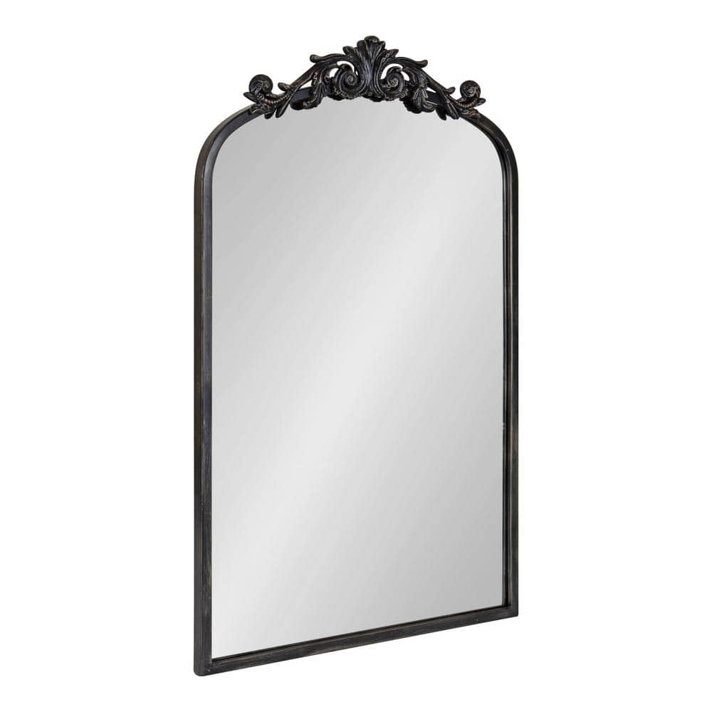 Decmode Black Metal Wall Mirror, Set of 3