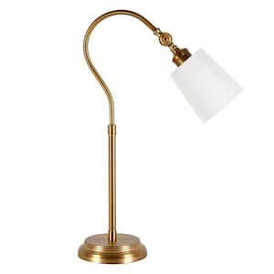 Harland 25 in. Brushed Brass Arc Table Lamp