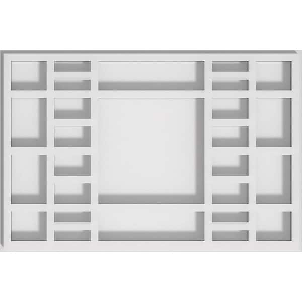 Ekena Millwork 1 in. P X 10 in. W X 6-5/8 in. H Beaux Architectural Grade PVC Contemporary Ceiling Medallion