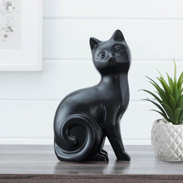 HEMSLY INC Black Cat Figurine 11109 - The Home Depot