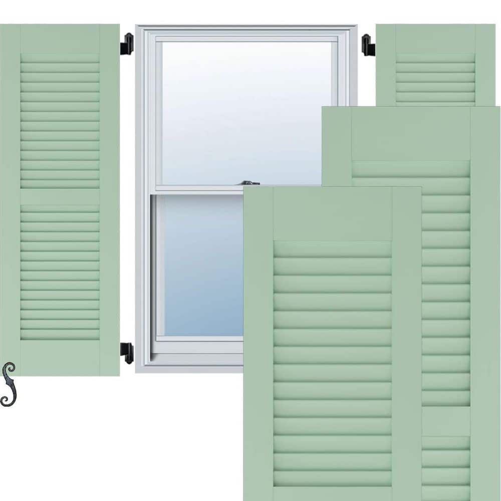 Ekena Millwork 18 in. W x 60 in. H Americraft 2 Equal Louver Exterior