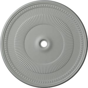 51-1/8" x 3-5/8" ID x 1-1/2" Nevio Urethane Ceiling Medallion (Fits Canopies up to 4-3/4"), Primed White