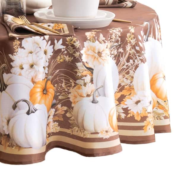 Wheatland Harvest Fall Oval Tablecloth, Multicolor - 60"W x 84"L Oval
